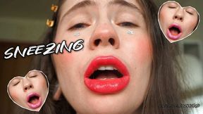 She Loses Control Powerful Wet Sneezes Right in Your Face 2