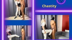 Chastity slave debut Ballbusting