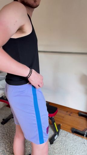 Handsome male plays with his big uncircumcised cock and shows his ass - Hardim