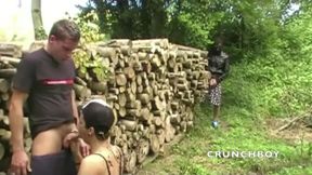 French twink fucked in jockstrap by a sexy fireman in forest crusiing