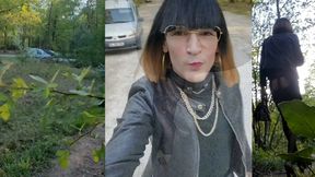 LooK my Skirt in JEaN&amp;#039;s on a Parking Lot in the Forest of Senart. VaneSsaBiTCHx PariS ChienneTrvprod91