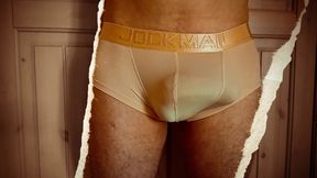 Forbidden Touch in Public. His Tool Is Throbbing When He Unloads His Load Inside His Lycra Pants.