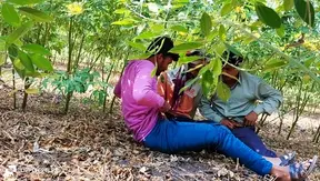 Steamy Threesome Under the Sun: Three Horny Jocks Fuck Wildly in a Hidden Flower Field –