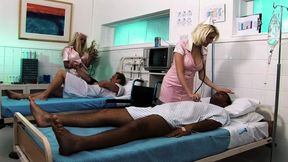 Busty Nurse Amy Azurra and Friends Fuck Their Horny Patients Hard