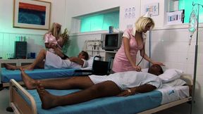 Busty Nurse Amy Azurra and Friends Fuck Their Horny Patients Hard