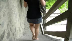 Barefoot city walk