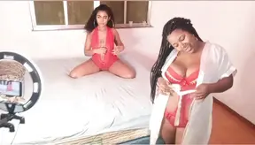 Hottie Myllena Rios banged hard by her lesbo milf friend