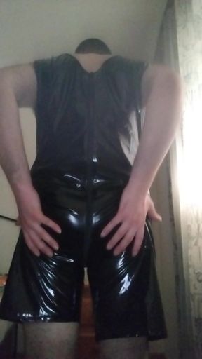 Latex ASMR Submission  Masked Sub Playing with Shiny Latex