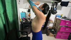 Tenant pays rent with her body: landlord accepts passionate payment while her husband is away from home.