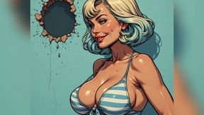Big Boob Babes in Swimsuits Art