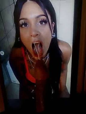 Justice Gives Blowjob and takes Cumshot