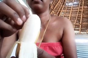 Indian Wife Swetha blowjob banana