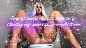 Congratulations on your anniversary! Cheating wife makes you a cuckold 21 min