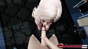 Big Tits Girl Rika in Dress - Rule34 Animation with Handjob Service for Big Dick &mdash;  Tongue Dick Licking &mdash;  and Sloppy Bed Blowjob with Moanings Cumshot