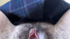 Hairy Upskirt Tease