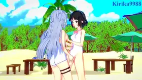 Miku and Lauras Steamy lesbian Encounter in Alluring Hentai Glamour