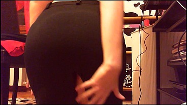 Perfect legs in stockings garter belt and wet orgasm