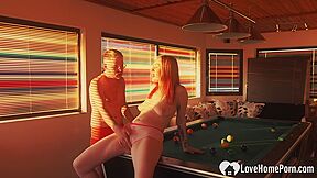 Sexy Ginger Breaks All The Billiard Room Rules