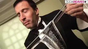 Big tits ebony rides a huge cock to an ass cumshot