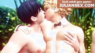 Animated Gay Threesome with Hardcore Anal Fucking