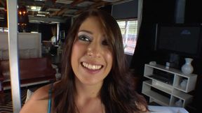 Pierced brunette chick gets fucked in her big ass