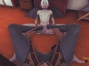 Genshin Impact Furry - Zhongli Cat POV Footjob(Uncensored)