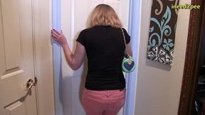red august pee desperation and wetting herself