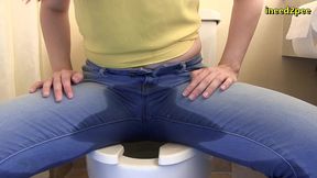 lizzy lamb pissing her tight jeans omorashi wetting