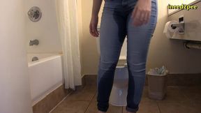 lizzy lamb pissing her tight jeans omorashi wetting