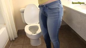 lizzy lamb pissing her tight jeans omorashi wetting