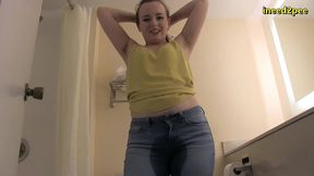 lizzy lamb pissing her tight jeans omorashi wetting