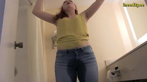 lizzy lamb pissing her tight jeans omorashi wetting