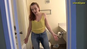 lizzy lamb pissing her tight jeans omorashi wetting