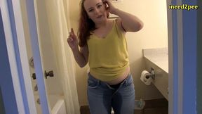 lizzy lamb pissing her tight jeans omorashi wetting