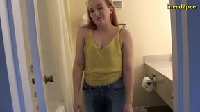 lizzy lamb pissing her tight jeans omorashi wetting