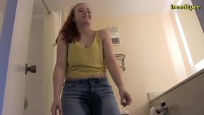 lizzy lamb pissing her tight jeans omorashi wetting