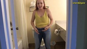 lizzy lamb pissing her tight jeans omorashi wetting