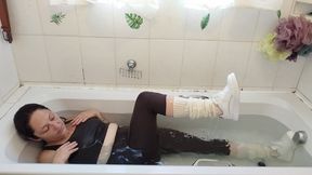 Knitted Socks and Sneaker Water Play