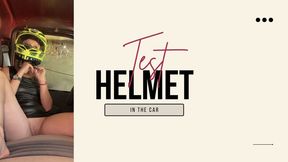 test helmet in the car