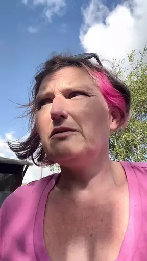 Pissing Outdoors Followed by Chatting with My Tits Out