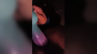 supersluts strawberry solo sesh: hefty fake penis for bony caboose
