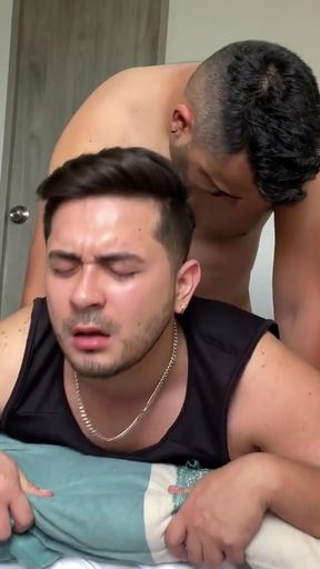 Spectacular moment from &quot;My friend got into my bed at dawn and we ended up fucking hard like desperate boyfriends&quot;