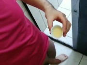 A roll dessert bathed in milk
