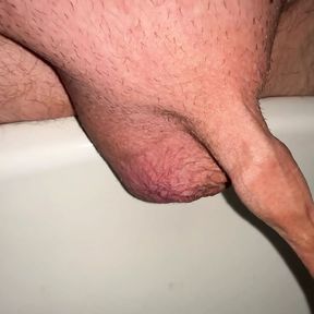 pee play with my little foreskin dick