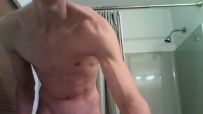 Hot Twink Model Jerk Off and Cum Shot at Bath