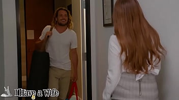 Naughty America - Penelope Kay rubs and tugs a married man