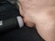 Edging with a self sucking stroker!