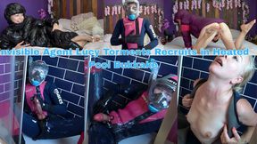 Invisible Agent Lucy Torments Recruits in Heated Pool Bukkake - WMV