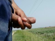 Indian big cock showing road side