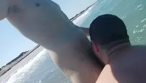 Steamy Beach hookup: Amateurs Ride Passionate Wave-Splashed Sex – LGBTQ+ 18+